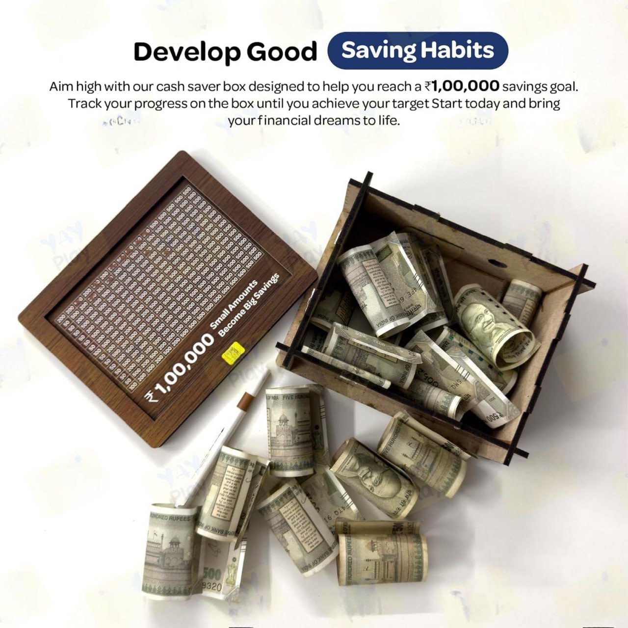 1 Lac Savings Challenge Piggy Bank