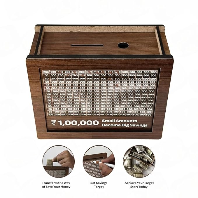 1 Lac Savings Challenge Piggy Bank