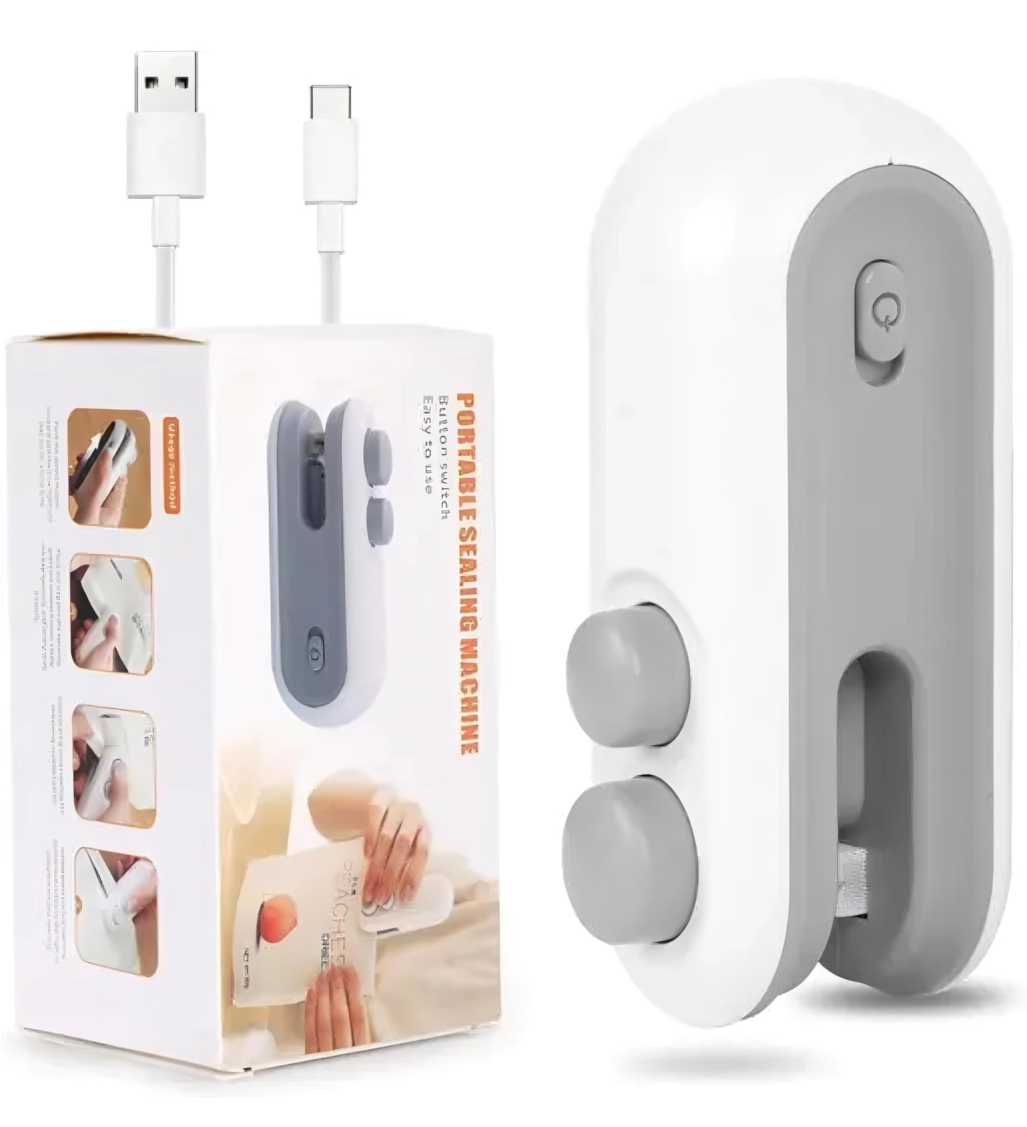 Mini Sealing Machine 2 in 1 USB Rechargeable