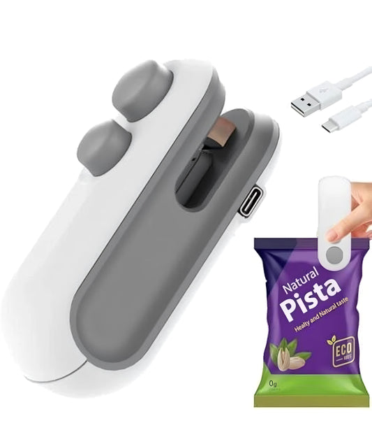 Mini Sealing Machine 2 in 1 USB Rechargeable Premium